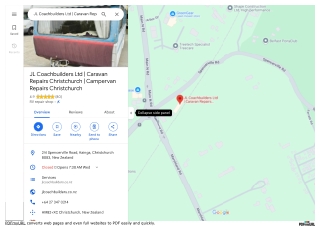 Motorhome or Caravan in Christchurch