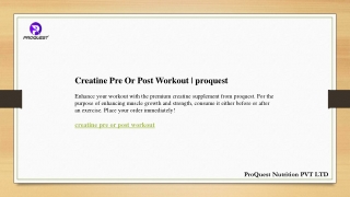 Creatine Pre Or Post Workout  proquest