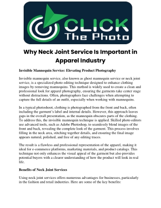 Why Neck Joint Service Is Important in
