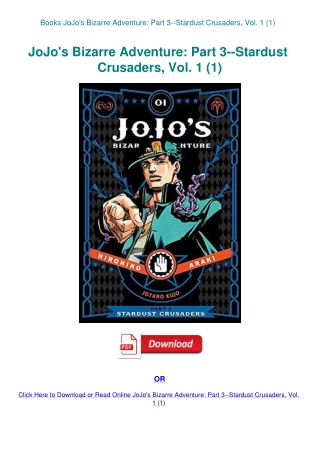 Books JoJo's Bizarre Adventure Part 3--Stardust Crusaders  Vol. 1 (1)