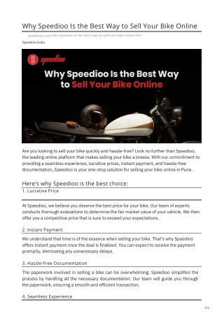 speedioo.com-Why Speedioo Is the Best Way to Sell Your Bike Online.pdf