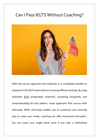 Can I Pass IELTS Without Coaching?