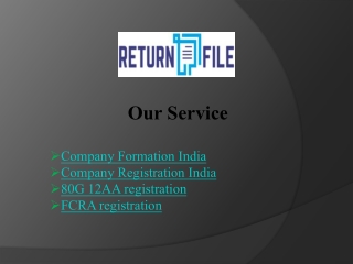 Register your company today with professional company registration India - Retur