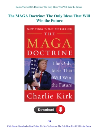 Books The MAGA Doctrine The Only Ideas That Will Win the Future