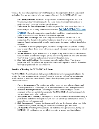 NCM-MCI-6.5 Dumps Study Materials on DumpsBoss