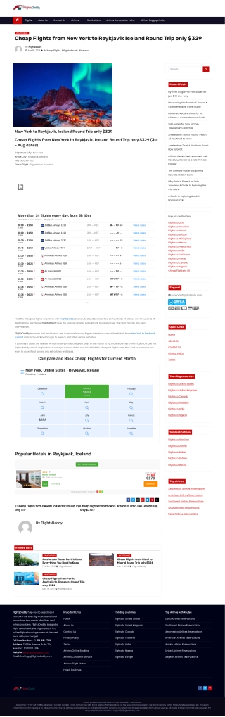 Cheap Flights from New York to Reykjavik Iceland Round Trip only $329