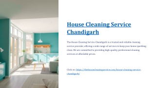 Sparkling Spaces: Expert House Cleaning Service in Chandigarh for Your Home