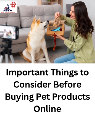 Important Things to Consider Before Buying Pet Products Online