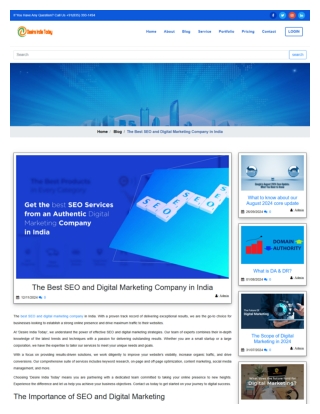 The Best SEO and Digital Marketing Company in India - desireindiatoday.net