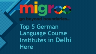 Top 5 German Language Course Institutes in Delhi