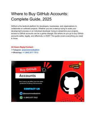 Where to Buy GitHub Accounts_ Complete Guide, 2025