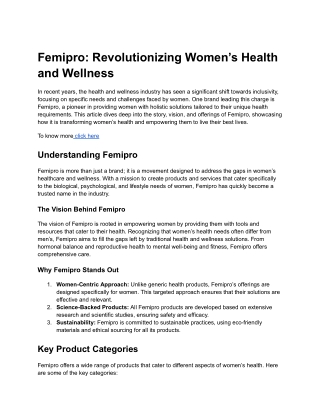 Femipro_ Revolutionizing Women’s Health and Wellness (1)