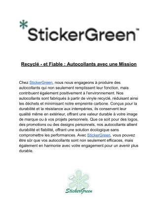 Sticker Green ppt
