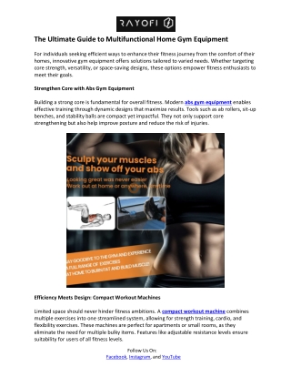 Rayofi Sports - Home Gym Equipment All In One (1)