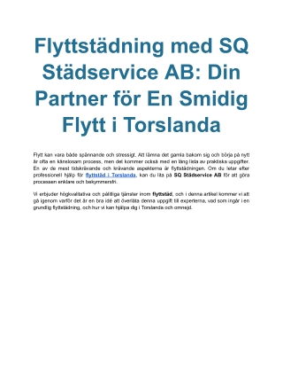 Ledande Städföretag i Göteborg