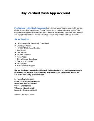 Buy Verified Cash App Account 2025