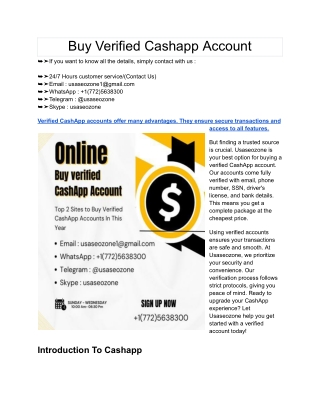 Buy Verified Cashapp Account (25)