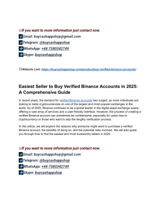 10 Best Sites To Buy Verified Binance Accounts - 100% verified..