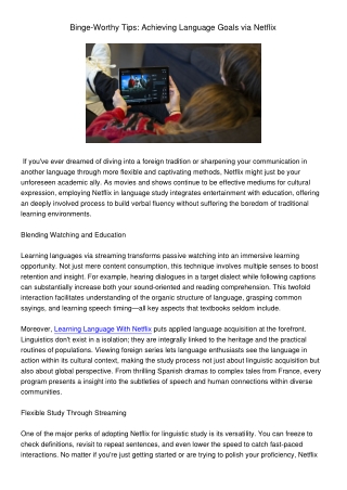 Binge-WorthyTipsAchievingLanguageGoalsviaNetflix