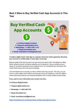 Best 3 Sites to Buy Verified Cash App Accounts in This Year