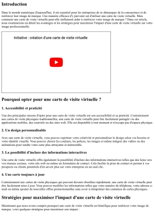 Comment une carte de visite virtuelle peut-elle renforcer votre image de marque