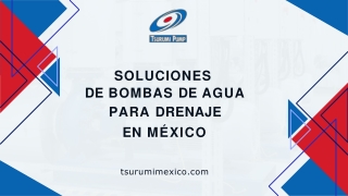 Soluciones de Bombas de Agua para Drenaje en México-