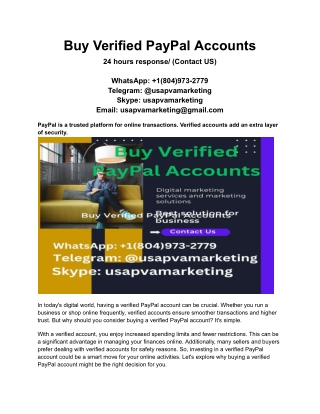 Top 00.02 Places To Buy Verified PayPal Accounts