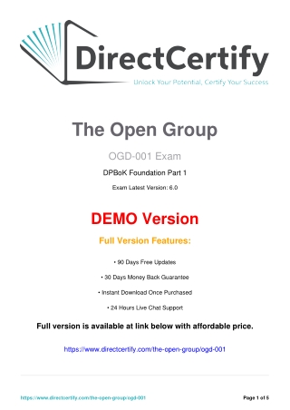 "OGD-001 Q&A in a Simple and Easy-to-Follow PDF Format"