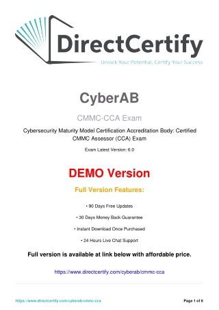 "CMMC-CCA Q&A in a Simple and Easy-to-Use PDF Format"