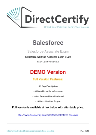 "Salesforce Associate Q&A in a Simple and Easy-to-Use PDF"