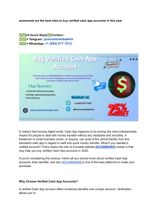 seosmmeb are the best sites to buy verified cash app accounts in this year