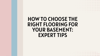 How to Choose the Right Flooring for Your Basement Expert Tips