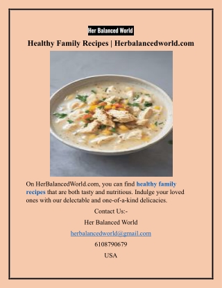 Healthy Family Recipes  Herbalancedworld.com
