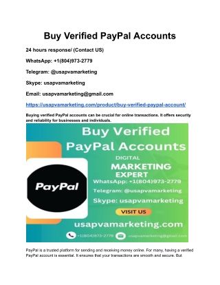 Buy Verified PayPal Accounts USA UK