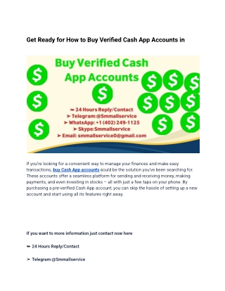 Get Ready for How to Buy Verified Cash App Accounts in