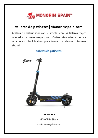 talleres de patinetes|Monorimspain.com