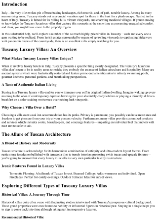 Discover the Elegance: Top Tuscany Luxury Villas for Your Next Getaway