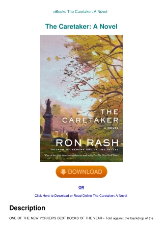 eBooks The Caretaker A Novel