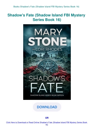 Books Shadow's Fate (Shadow Island FBI Mystery Series Book 16)