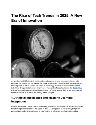 The Rise of Tech Trends in 2025_ A New Era of Innovation