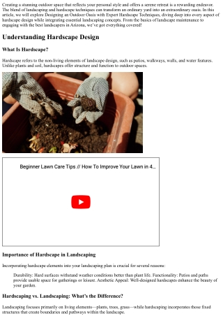 **Designing an Outdoor Oasis with Expert Hardscape Techniques**