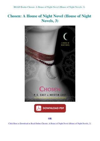 READ Books Chosen A House of Night Novel (House of Night Novels  3)