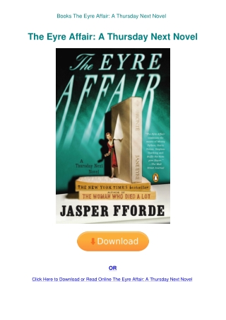 Books The Eyre Affair A Thursday Next Novel