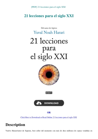 [PDF] 21 lecciones para el siglo XXI