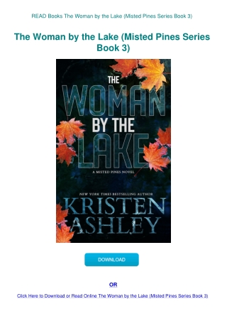 READ Books The Woman by the Lake (Misted Pines Series Book 3)