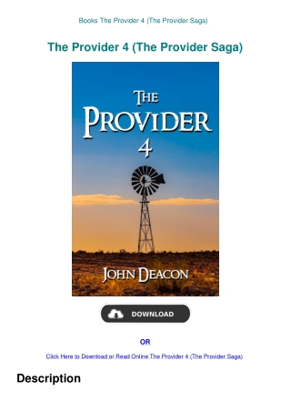 Books The Provider 4 (The Provider Saga)