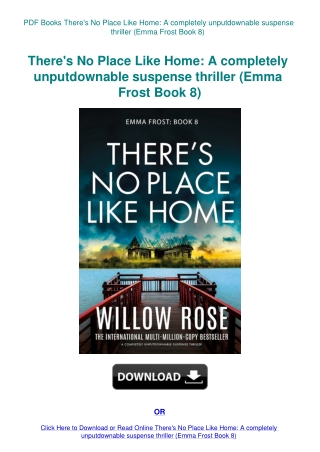 PDF Books There's No Place Like Home A completely unputdownable suspense thriller (Emma Frost Book 8