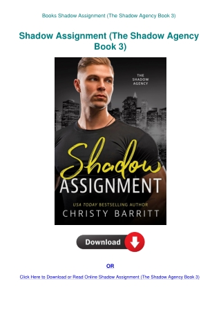 Books Shadow Assignment (The Shadow Agency Book 3)