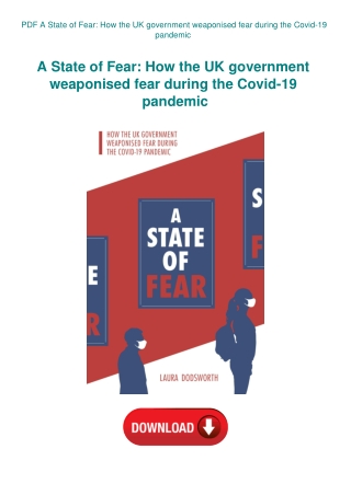 PDF A State of Fear How the UK government weaponised fear during the Covid-19 pandemic