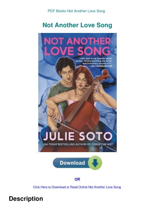 PDF Books Not Another Love Song